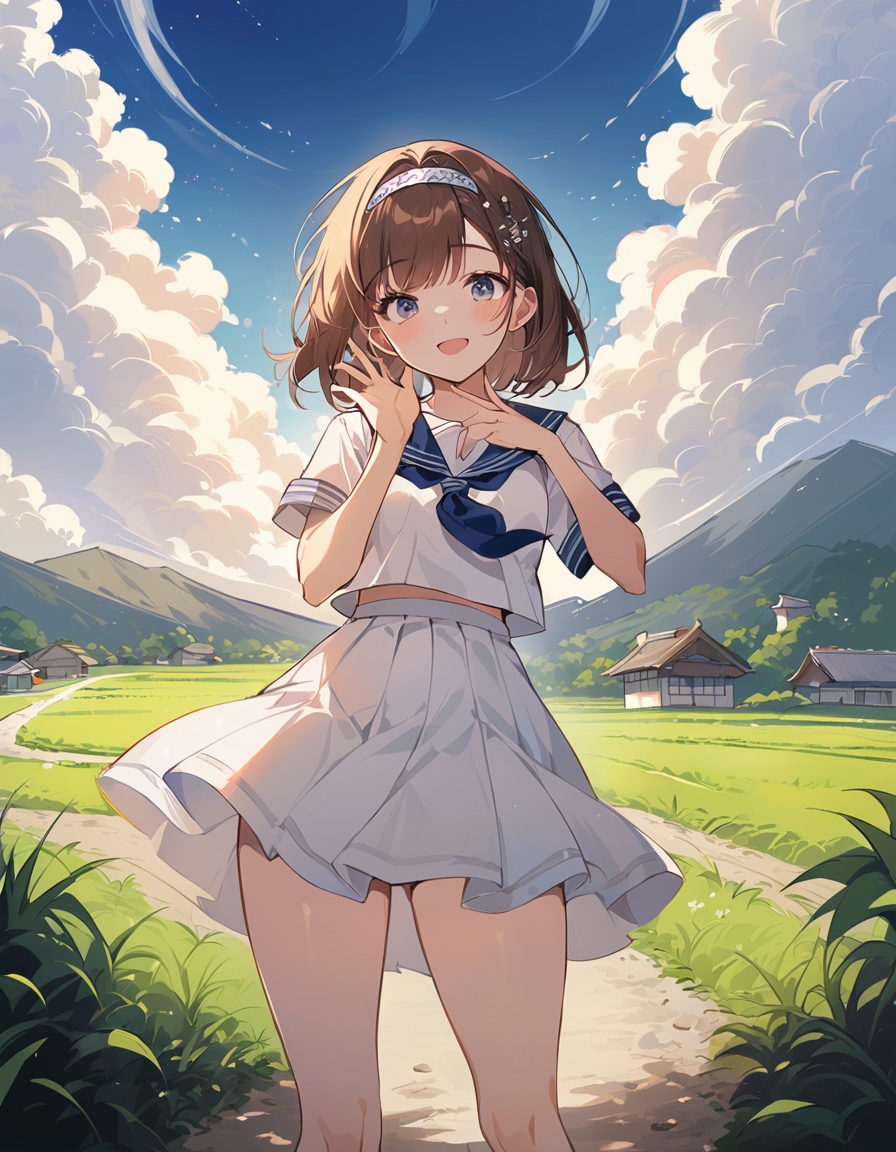 Stable Diffusionで生成されたサンプル画像1
model:Animagine XL